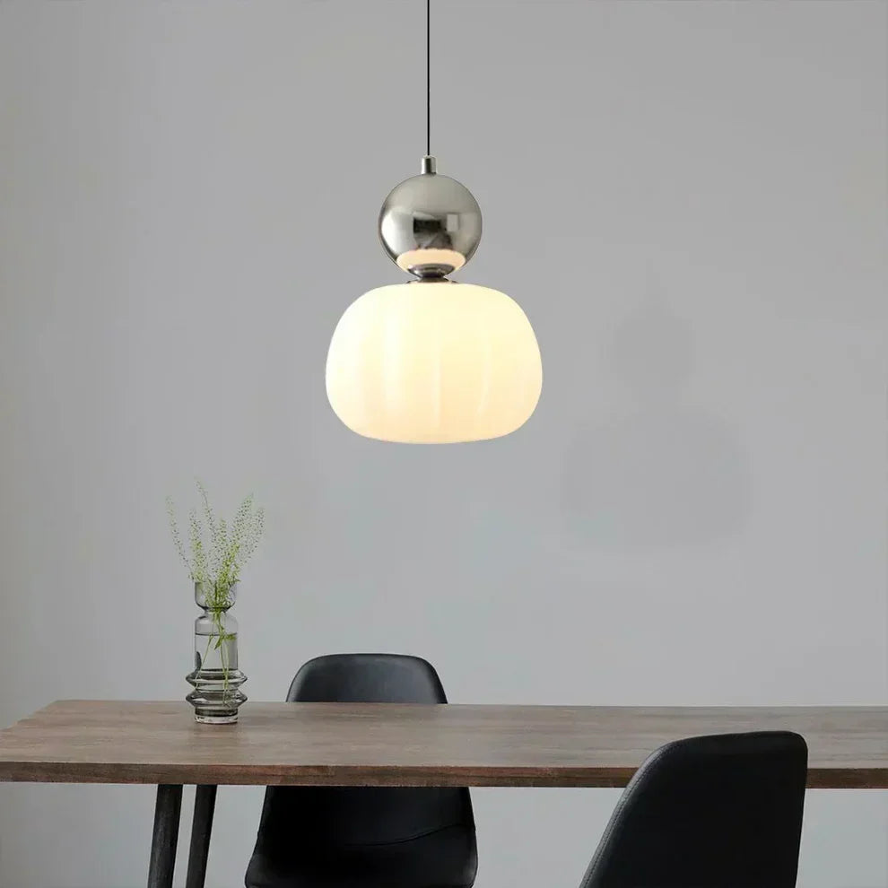 Scandinavian Glass Globe Pendant Light