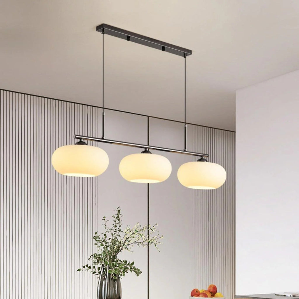 Linear Triple Glass Pendant Light
