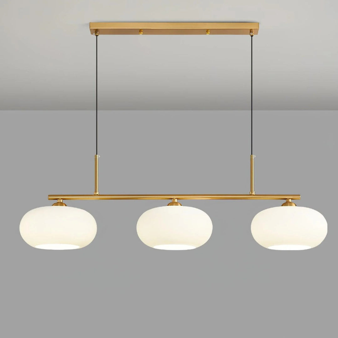 Linear Triple Glass Pendant Light