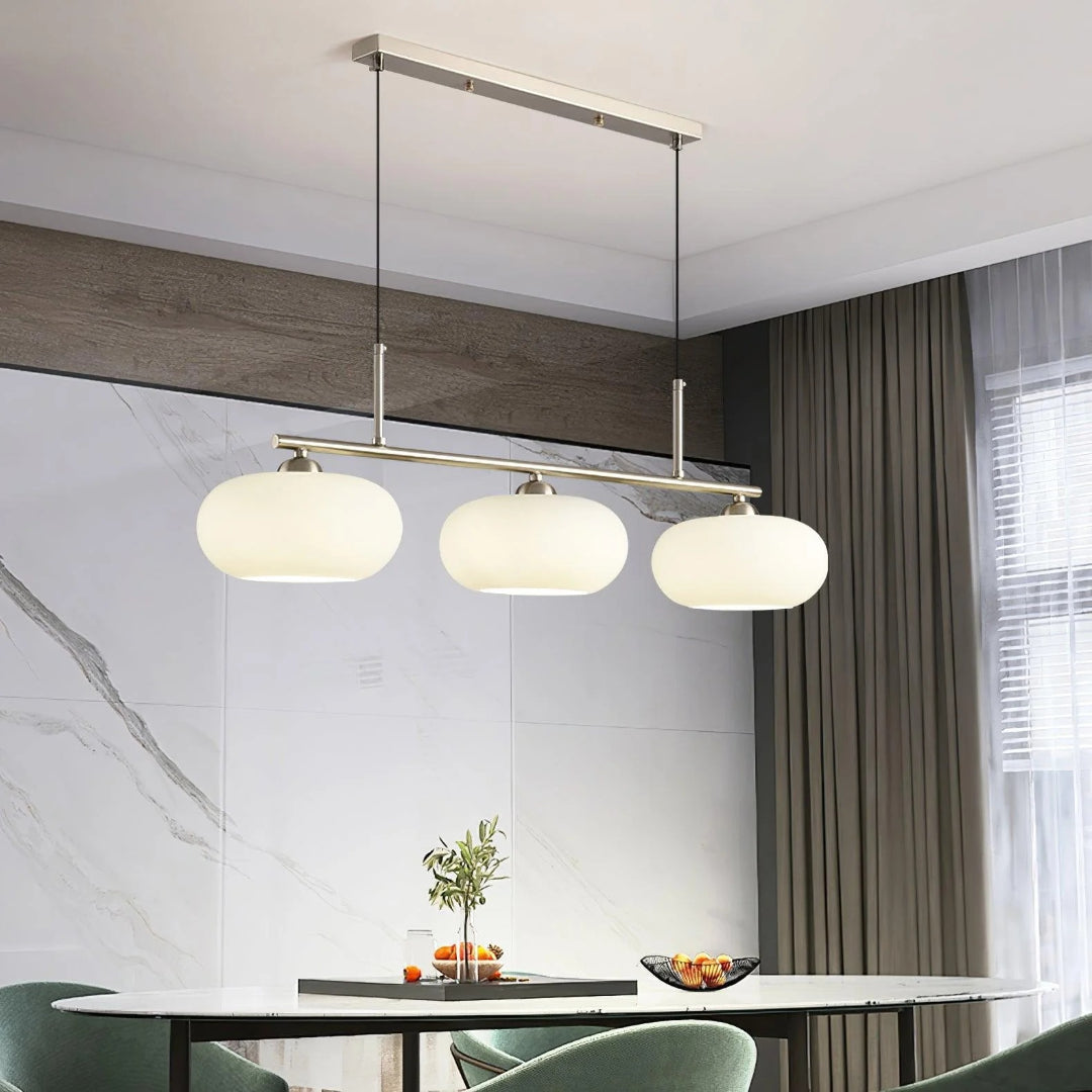 Linear Triple Glass Pendant Light
