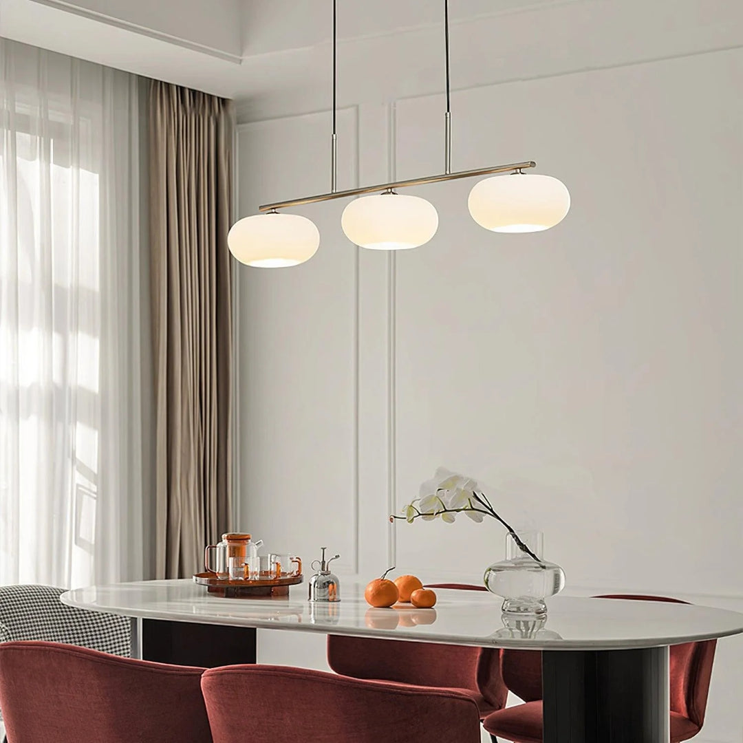 Linear Triple Glass Pendant Light
