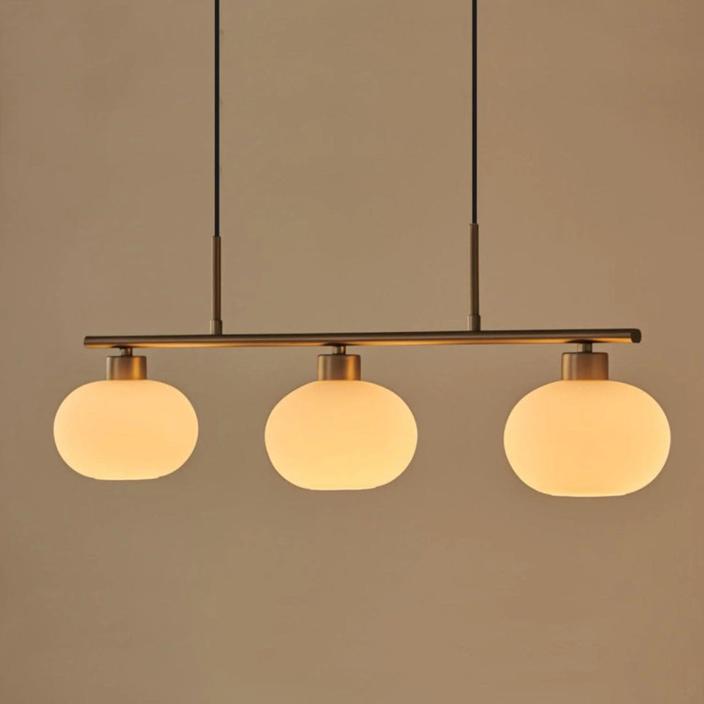 Linear Triple Glass Pendant Light