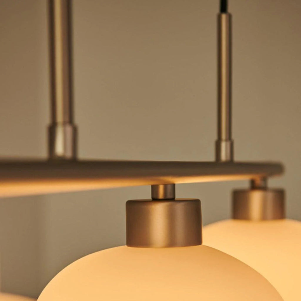 Linear Triple Glass Pendant Light