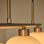 Linear Triple Glass Pendant Light