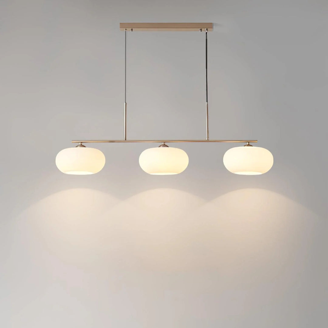 Linear Triple Glass Pendant Light