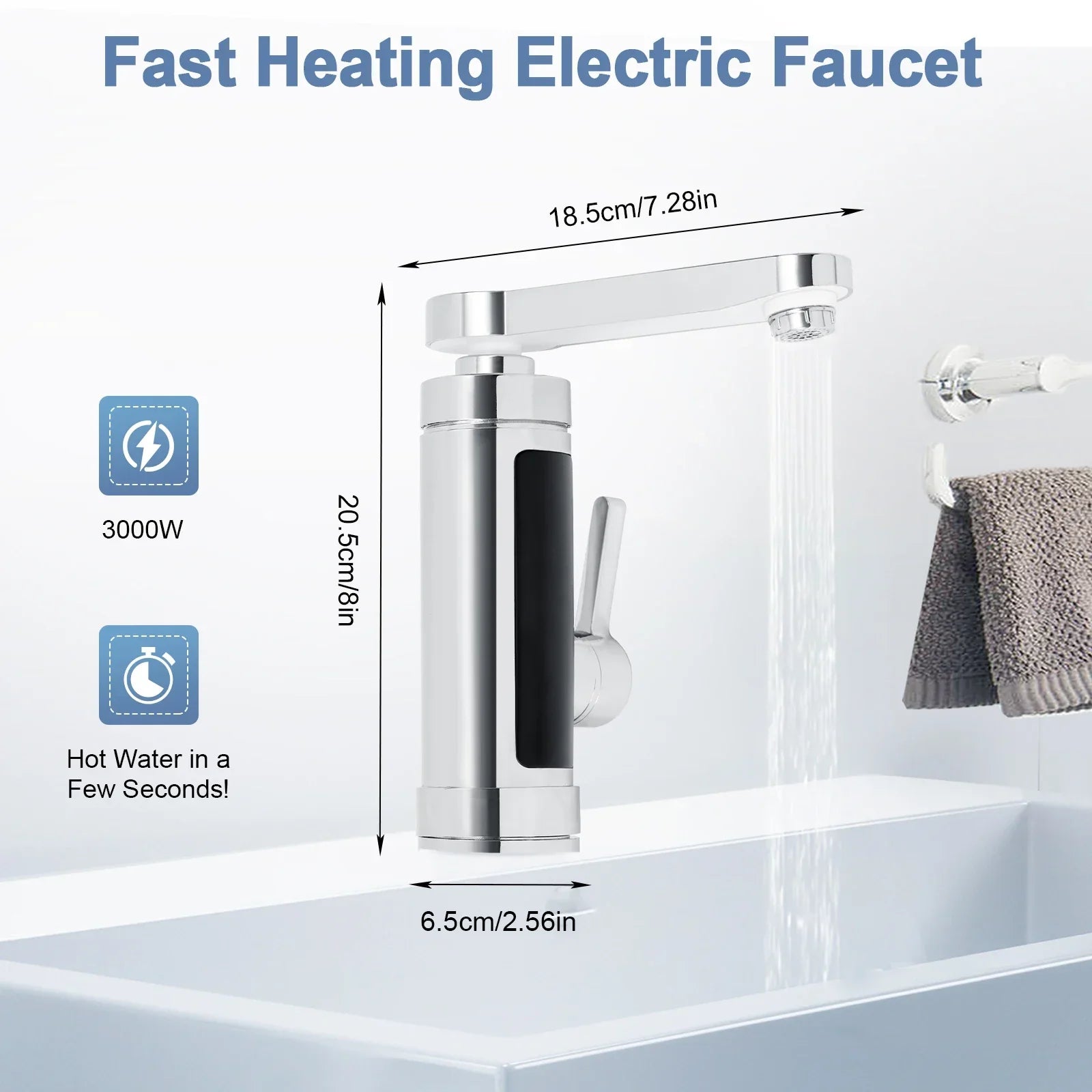 Instant Hot Water Faucet 360 Degree Swivel Kitchen Tap