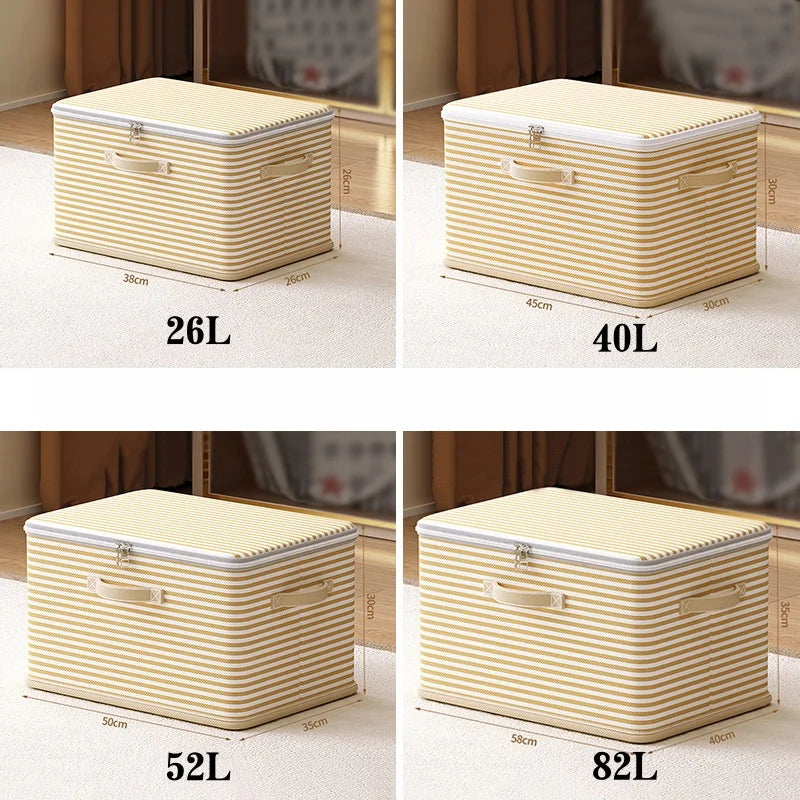 Large Foldable Storage Box with Zipper