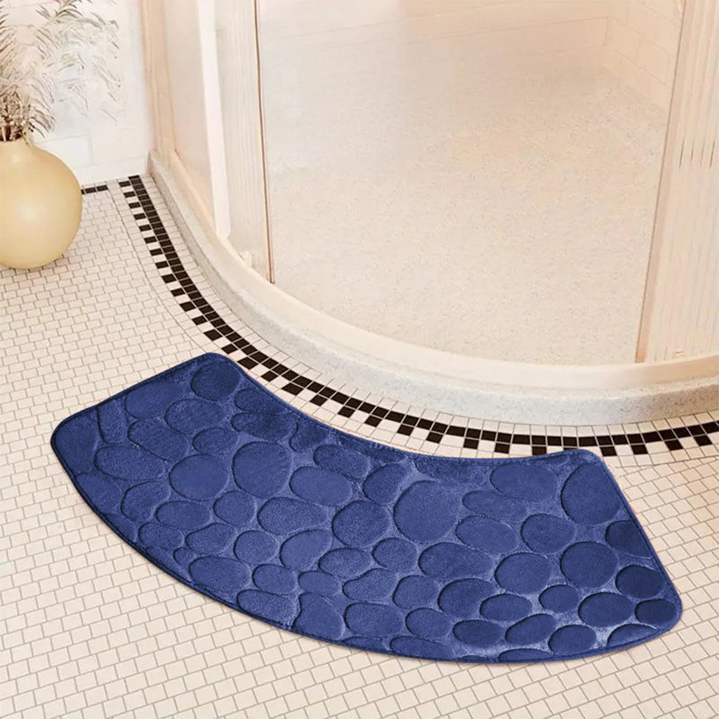 Curved Thickened Non-slip Bath Mat for Shower and Toilet Floor