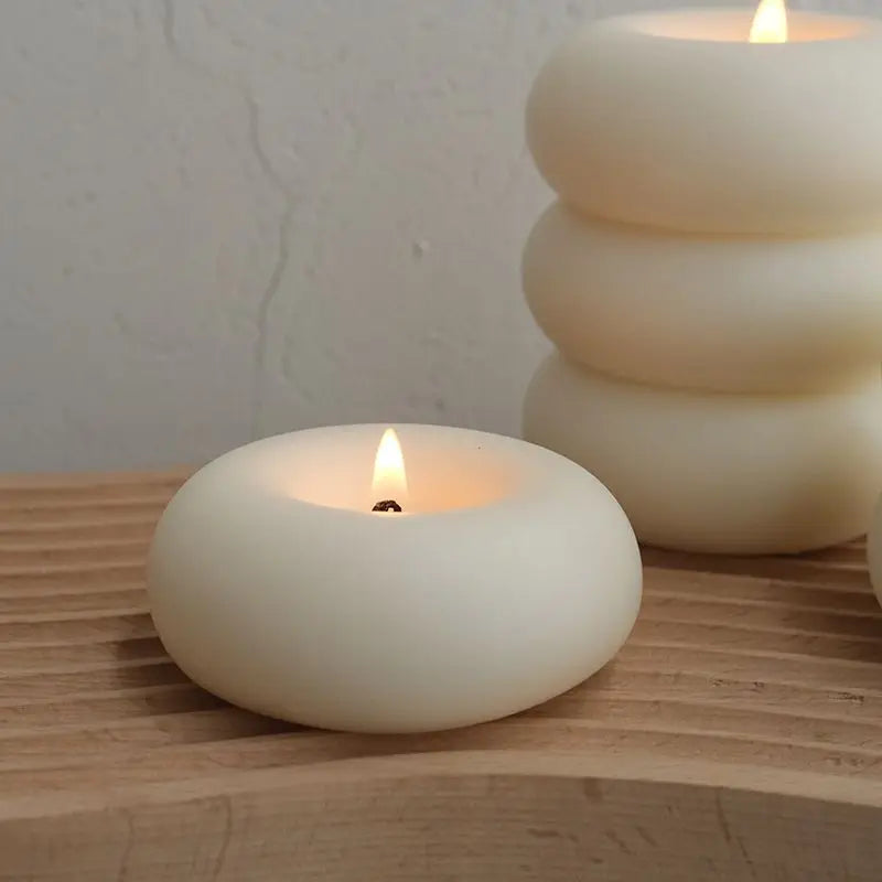 Round Smokeless Donut Aromatherapy Candle
