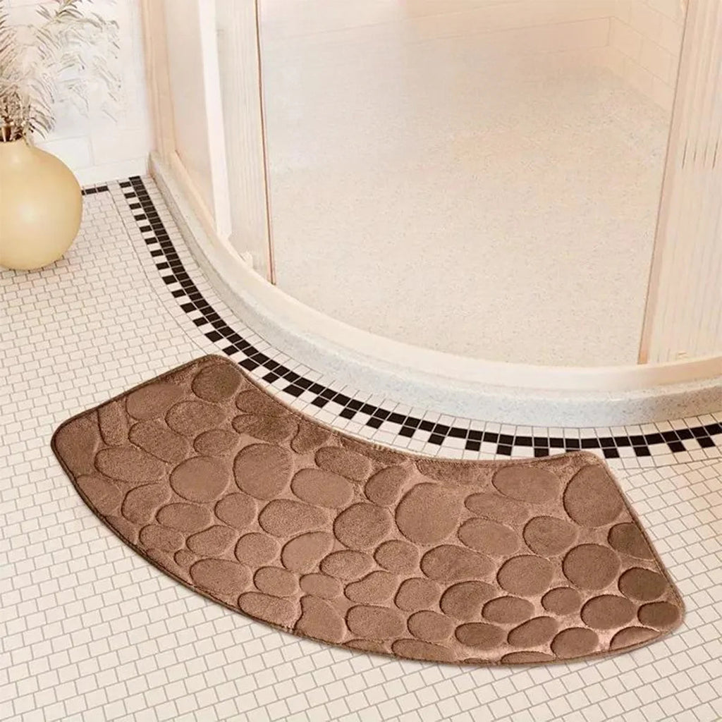Curved Thickened Non-slip Bath Mat for Shower and Toilet Floor