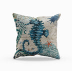 Decorative Cushion with Sea Life Motif