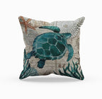 Decorative Cushion with Sea Life Motif