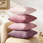 Corduroy Striped Throw Pillow Textured Decorative Cushion Cover