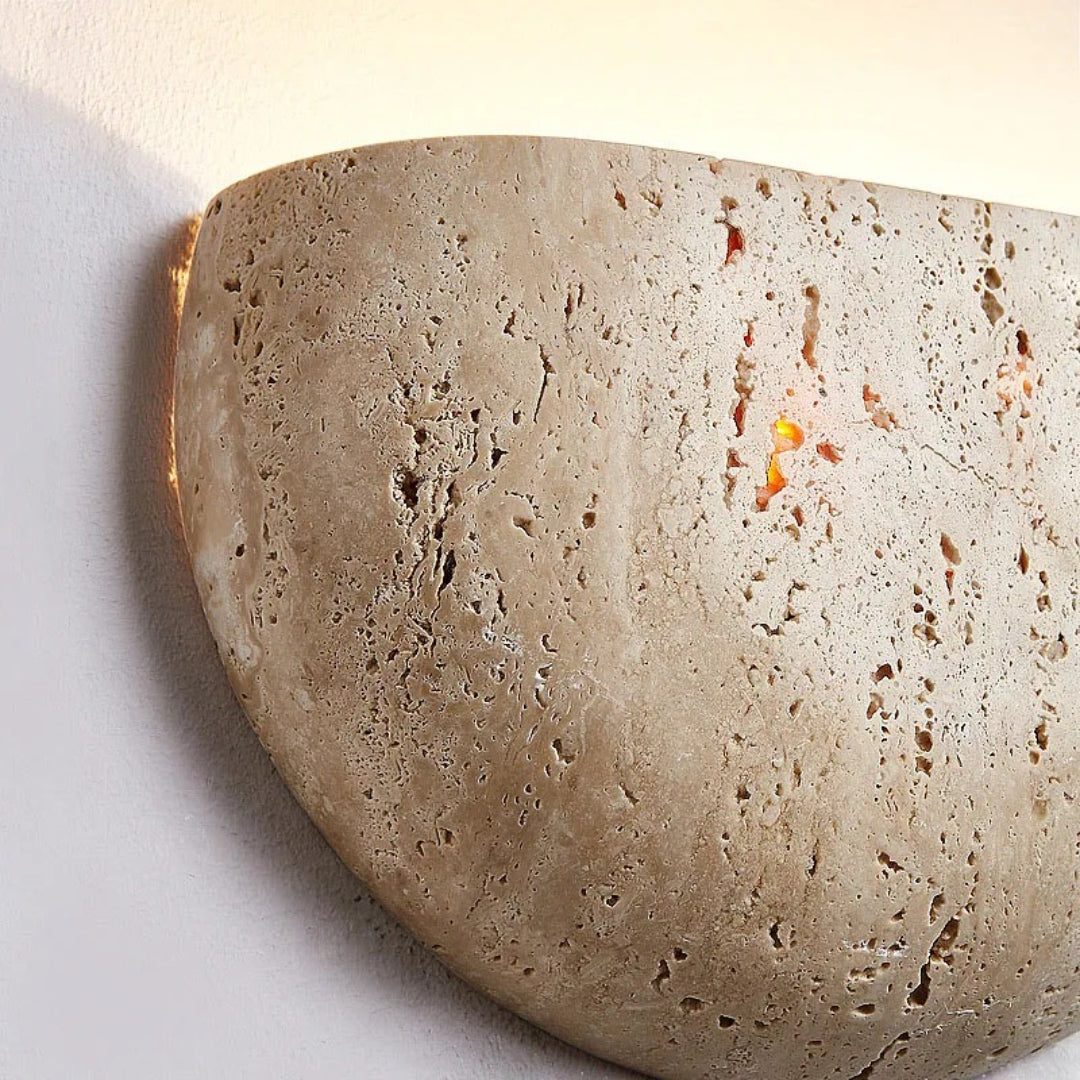 Half Moon Stone Wall Light