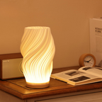 Modern Wavy Table Lamp Sculptural Ambient Light Contemporary Bedside Accent Lamp