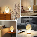 Modern Wavy Table Lamp Sculptural Ambient Light Contemporary Bedside Accent Lamp
