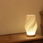Modern Wavy Table Lamp Sculptural Ambient Light Contemporary Bedside Accent Lamp