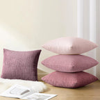 Corduroy Striped Throw Pillow Textured Decorative Cushion Cover