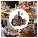 Whiskey Decanter Glass Motorcycle Shape | Motorbike Themed Bar Centerpiece | Spirit Storage and Conversation Starter