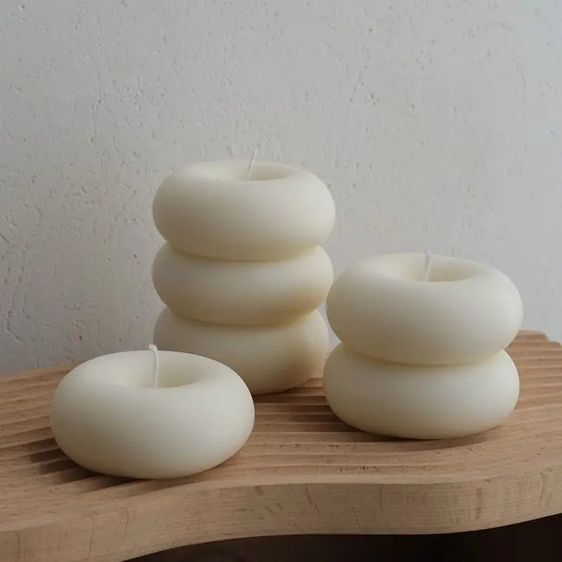 Round Smokeless Donut Aromatherapy Candle