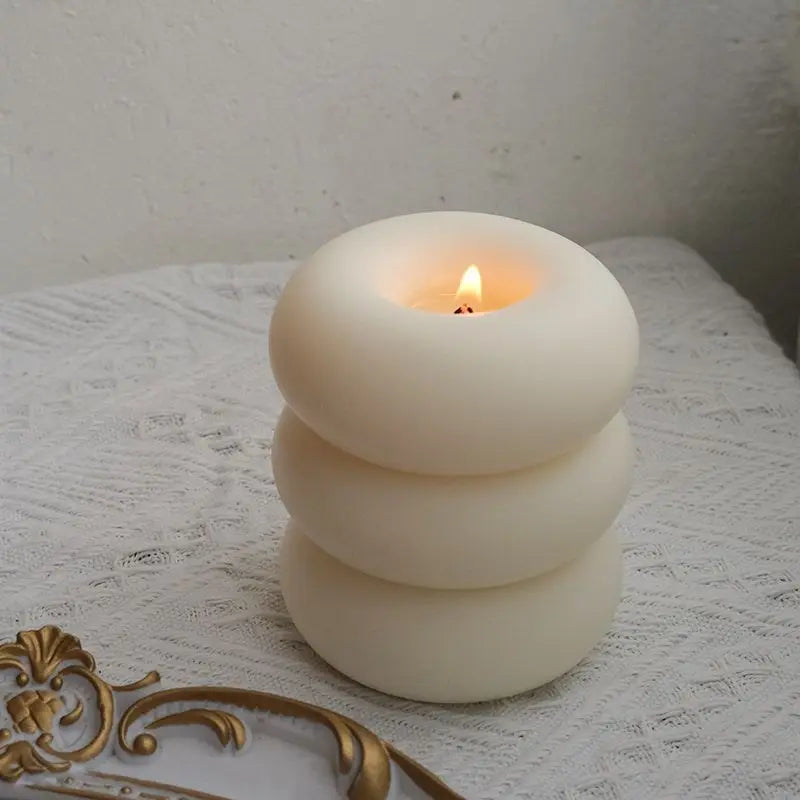 Round Smokeless Donut Aromatherapy Candle