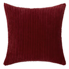 Corduroy Striped Throw Pillow Textured Decorative Cushion Cover