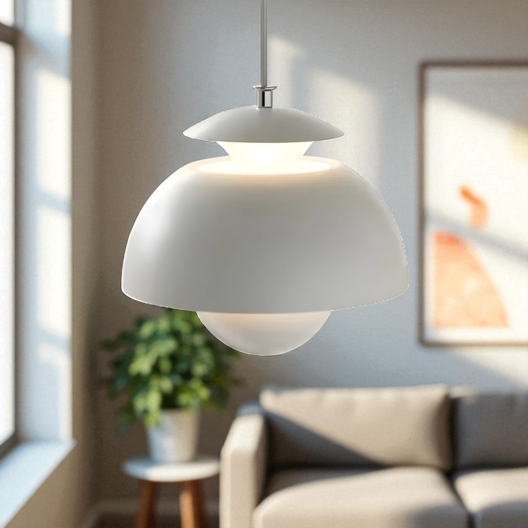 Scandinavian Glass Dome Pendant Light