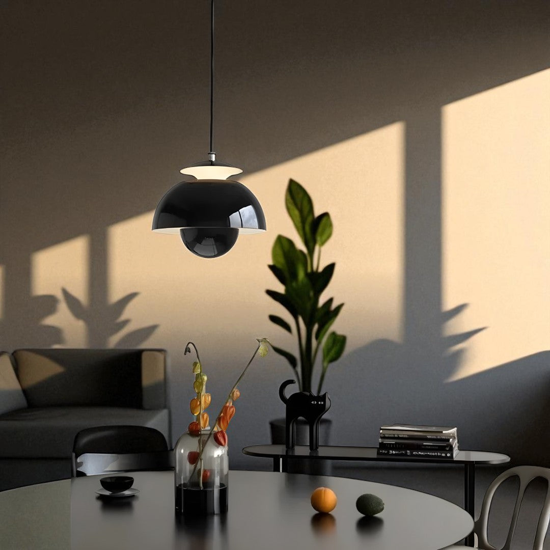 Scandinavian Glass Dome Pendant Light