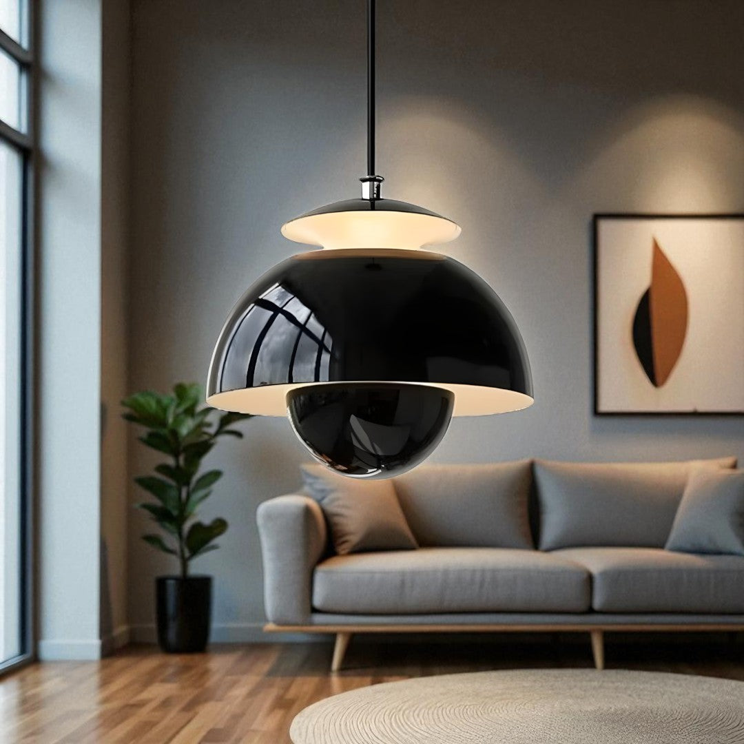 Scandinavian Glass Dome Pendant Light