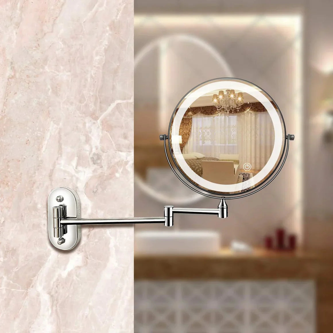 Round Metal Vanity Mirror