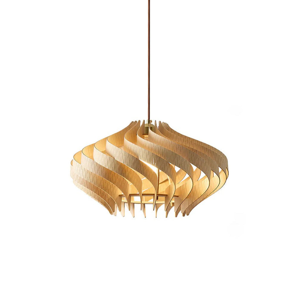 Japandi Wooden Pendant Light