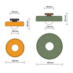 Round Metal Glass Light Fixture