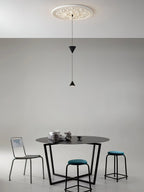 Pendant Light Metal and Acrylic Fixture | Integrated LED with Adjustable Cable | Sloped Ceiling Compatible Modern Indoor Design