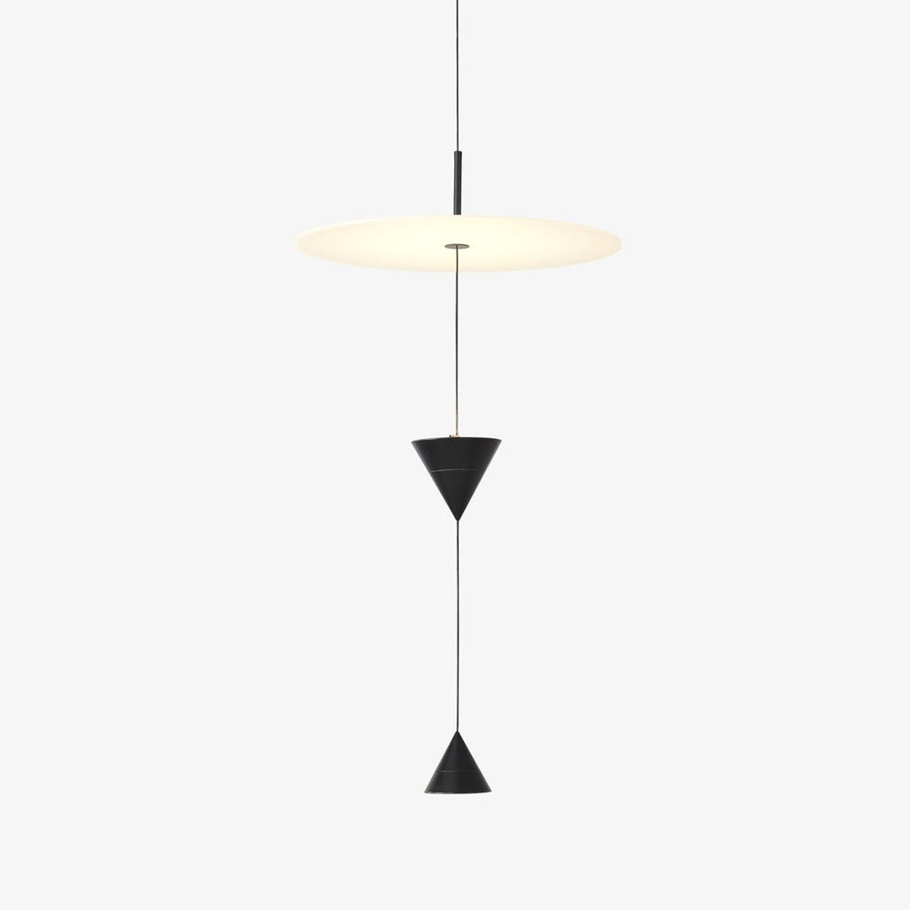 Pendant Light Metal and Acrylic Fixture | Integrated LED with Adjustable Cable | Sloped Ceiling Compatible Modern Indoor Design