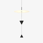 Pendant Light Metal and Acrylic Fixture | Integrated LED with Adjustable Cable | Sloped Ceiling Compatible Modern Indoor Design