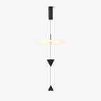 Pendant Light Metal and Acrylic Fixture | Integrated LED with Adjustable Cable | Sloped Ceiling Compatible Modern Indoor Design