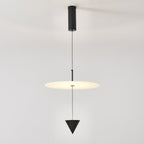 Pendant Light Metal and Acrylic Fixture | Integrated LED with Adjustable Cable | Sloped Ceiling Compatible Modern Indoor Design