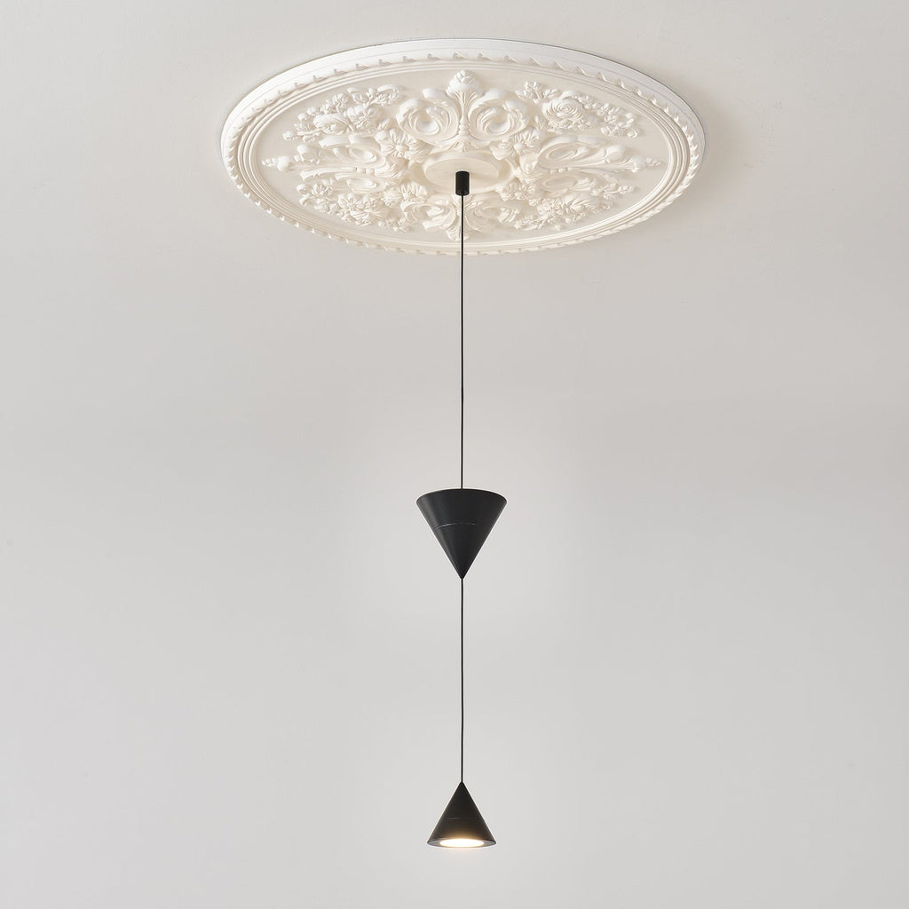 Pendant Light Metal and Acrylic Fixture | Integrated LED with Adjustable Cable | Sloped Ceiling Compatible Modern Indoor Design