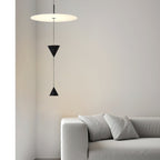 Pendant Light Metal and Acrylic Fixture | Integrated LED with Adjustable Cable | Sloped Ceiling Compatible Modern Indoor Design
