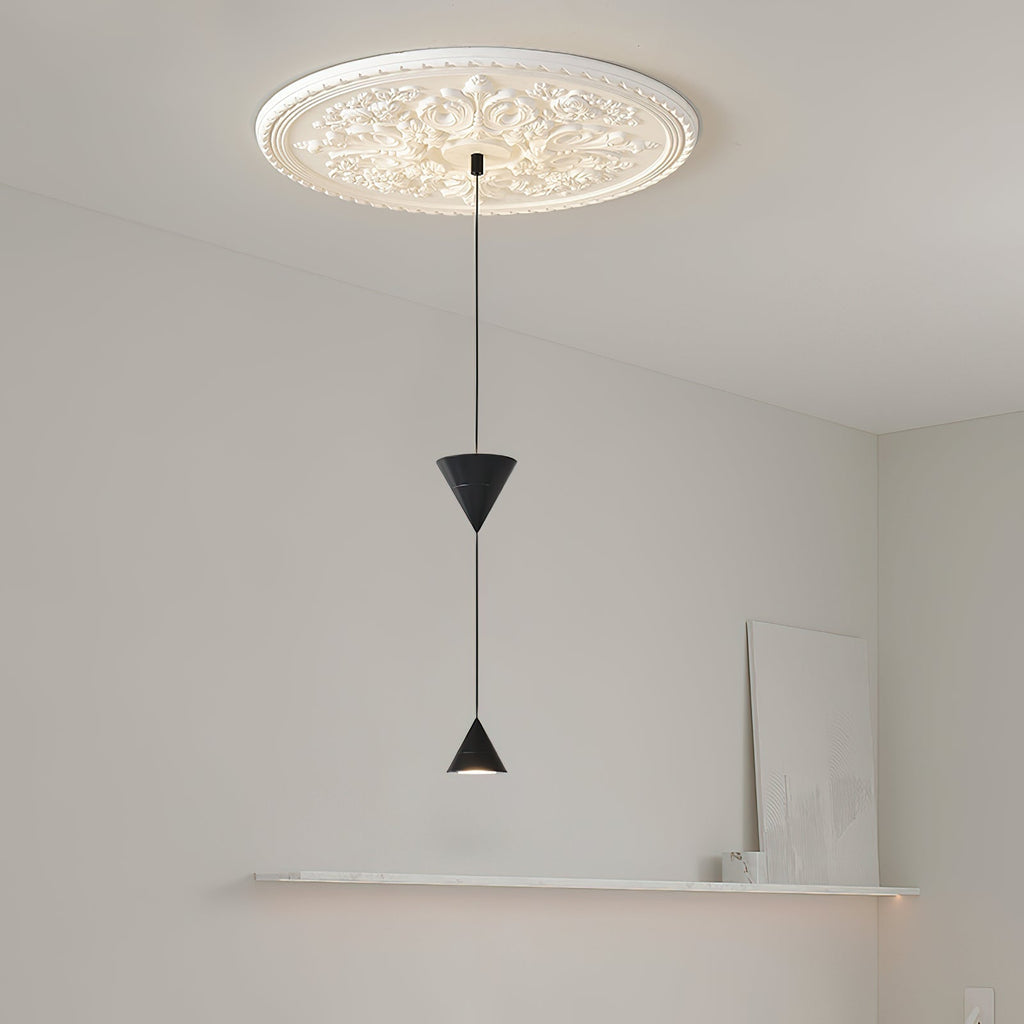 Pendant Light Metal and Acrylic Fixture | Integrated LED with Adjustable Cable | Sloped Ceiling Compatible Modern Indoor Design
