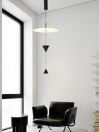 Pendant Light Metal and Acrylic Fixture | Integrated LED with Adjustable Cable | Sloped Ceiling Compatible Modern Indoor Design