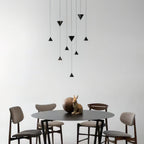 Pendant Light Metal and Acrylic Fixture | Integrated LED with Adjustable Cable | Sloped Ceiling Compatible Modern Indoor Design