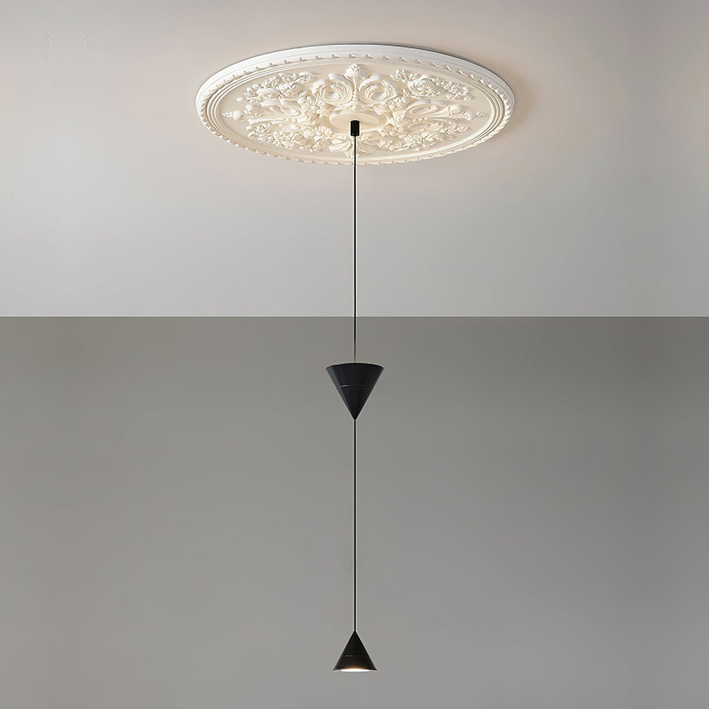 Pendant Light Metal and Acrylic Fixture | Integrated LED with Adjustable Cable | Sloped Ceiling Compatible Modern Indoor Design