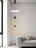 Pendant Light Metal and Acrylic Fixture | Integrated LED with Adjustable Cable | Sloped Ceiling Compatible Modern Indoor Design