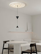 Pendant Light Metal and Acrylic Fixture | Integrated LED with Adjustable Cable | Sloped Ceiling Compatible Modern Indoor Design