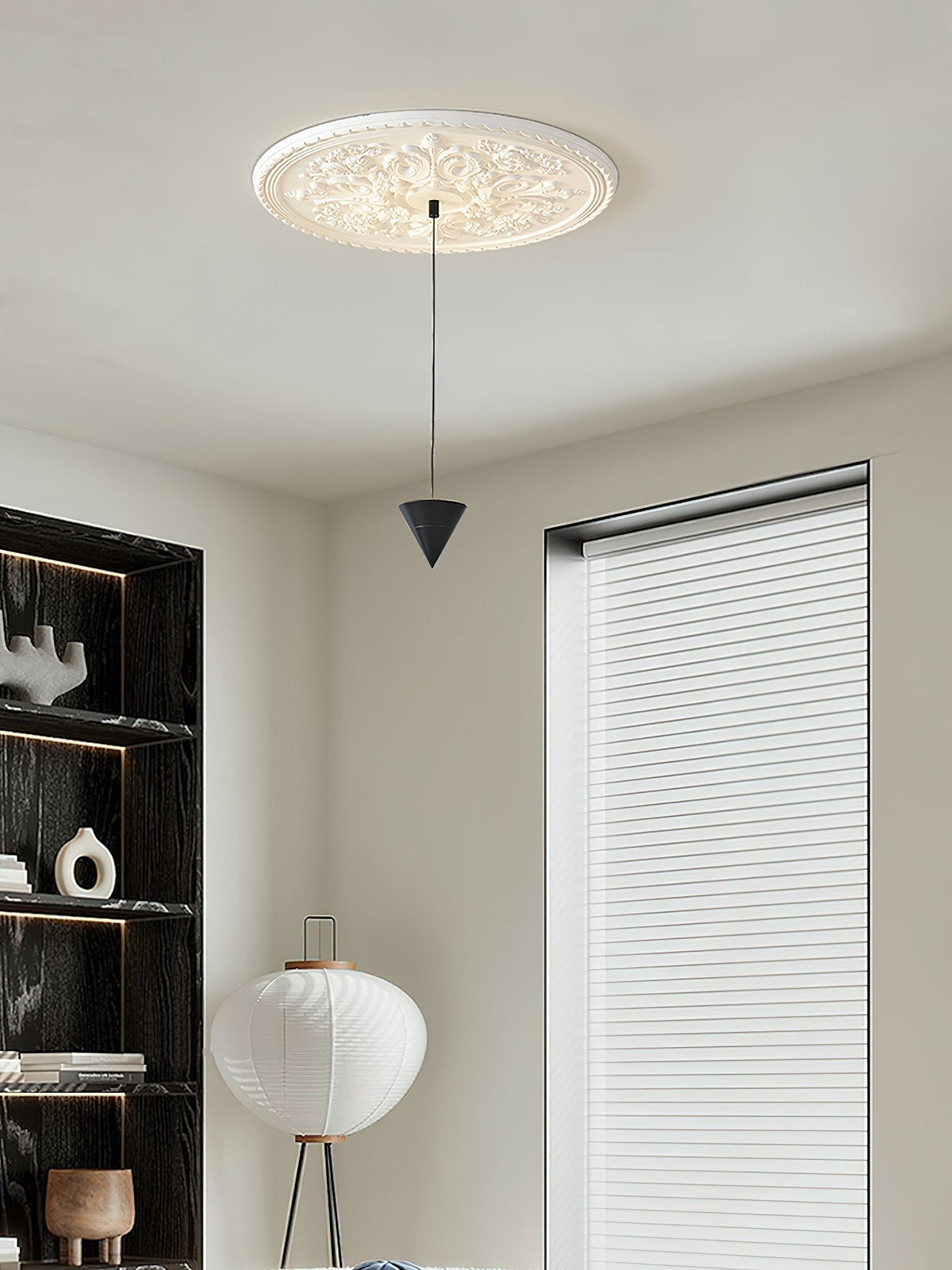 Pendant Light Metal and Acrylic Fixture | Integrated LED with Adjustable Cable | Sloped Ceiling Compatible Modern Indoor Design