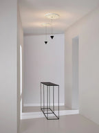 Pendant Light Metal and Acrylic Fixture | Integrated LED with Adjustable Cable | Sloped Ceiling Compatible Modern Indoor Design
