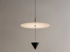 Pendant Light Metal and Acrylic Fixture | Integrated LED with Adjustable Cable | Sloped Ceiling Compatible Modern Indoor Design