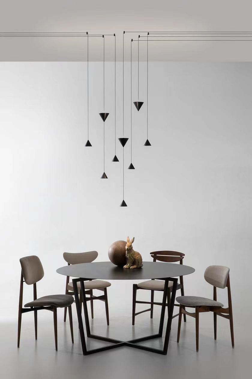 Pendant Light Metal and Acrylic Fixture | Integrated LED with Adjustable Cable | Sloped Ceiling Compatible Modern Indoor Design
