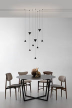 Pendant Light Metal and Acrylic Fixture | Integrated LED with Adjustable Cable | Sloped Ceiling Compatible Modern Indoor Design